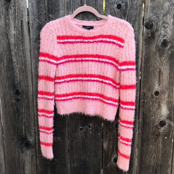 Forever 21 Sweaters - Forever 21 Cropped Striped Eyelash Sweater Comfy